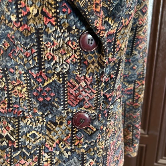Vintage Multicolor Tapestry Corduroy Blazer - Picture 7 of 8